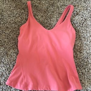 lululemon waist length align tank size 2 in color raspberry crème